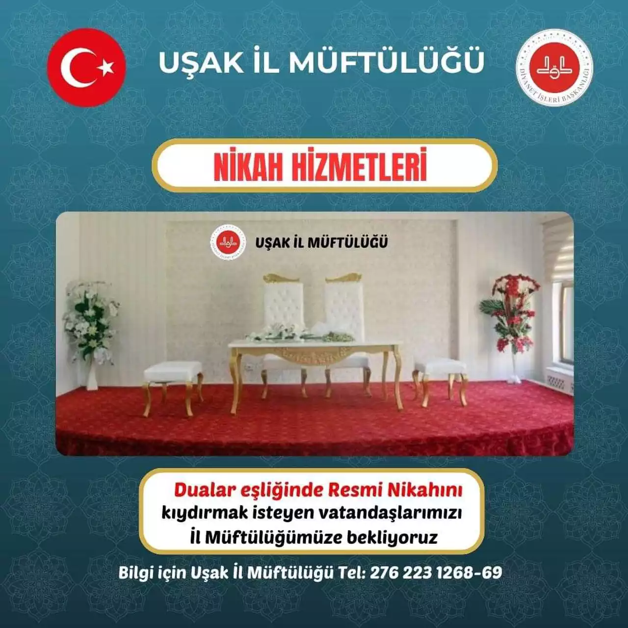 Uşak Müftülüğünde Resmi Nikah İşlemleri Başladı