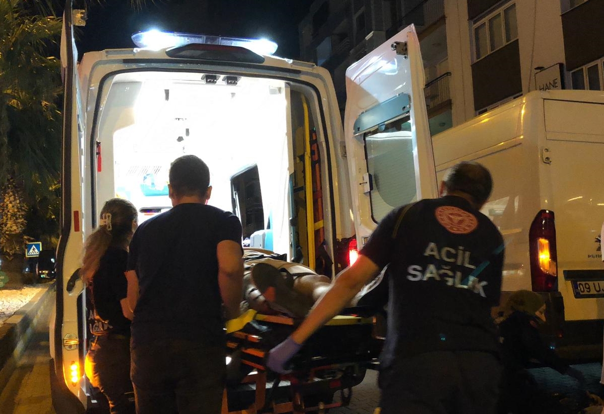 Aydın'da devrilip sürüklenen motosikletteki iki kişi yaralandı