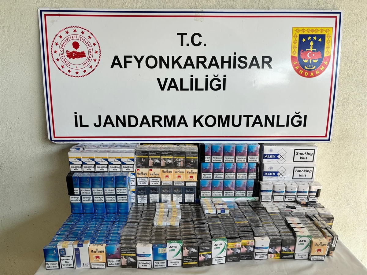 Afyonkarahisar'da kaçak sigara satan şüpheli yakalandı