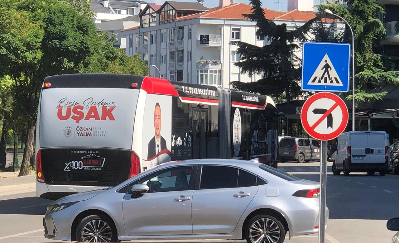 Uşak’ta 5 Adet %100 Elektrikli Otobüslerin Test Sürüşüne Başlandı