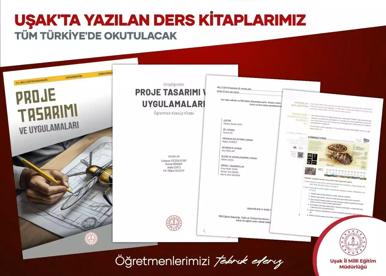 Uşak’ta Hazırlanan 6 Ders 8 Kitap Ülke Genelinde Tüm Okullarda Okutulacak
