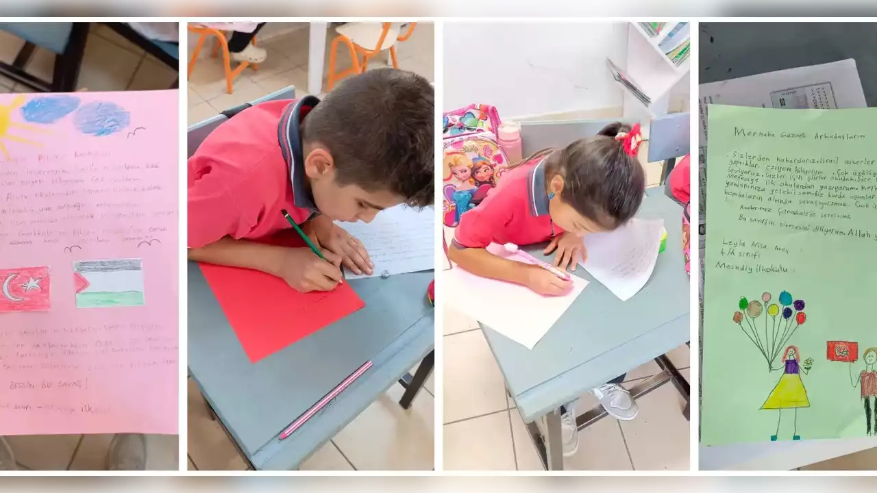 Uşak’ta İlkokul Öğrencilerinde Çanakkale’den Gazze’ye Bağımsızlık Mektubu