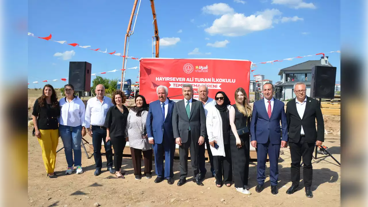 Uşak’ta Hayırsever Ali Turan İlkokulu Temeli Atıldı