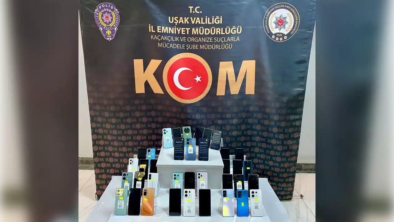 Uşak’ta 37 Adet Kaçak Telefon Ele Geçirildi