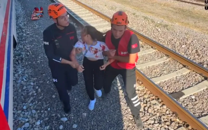 Uşak Ulubey Tren Garında Nefes Kesen Kurtarma Tatbikatı