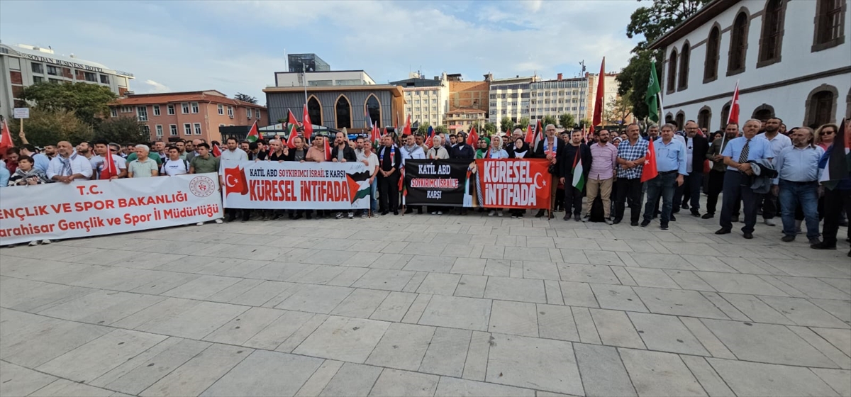 Afyonkarahisar ve Aksaray'da Filistin'e destek yürüyüşü düzenlendi