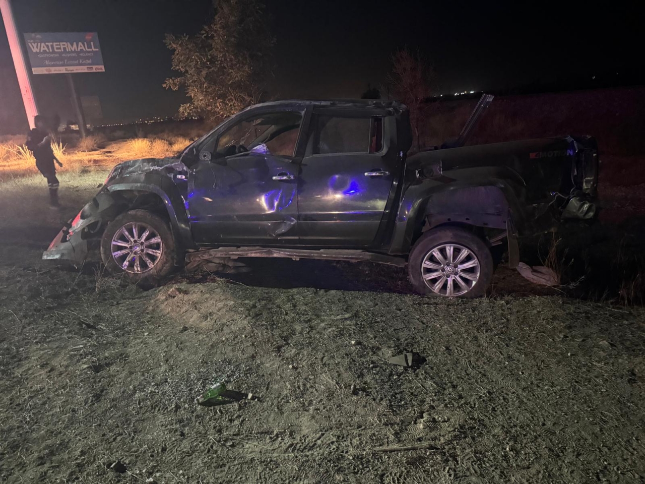 Afyonkarahisar'da devrilen kamyonetin sürücüsü öldü