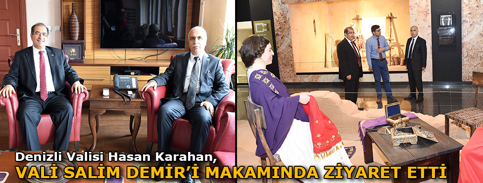Denizli Valisi Hasan Karahan, Vali Salim Demir’i makamında ziyaret etti.