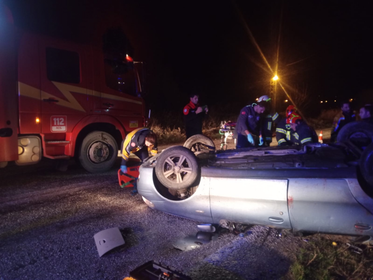 Denizli'de devrilen otomobildeki Veli Kalaycı öldü, 3 kişi yaralandı