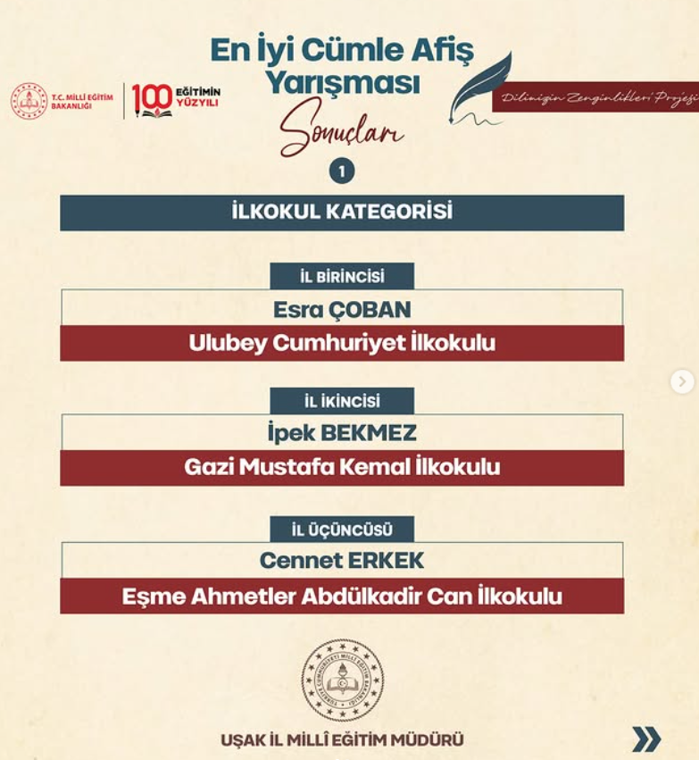 Uşak’ta “En İyi Cümle Afiş Yarışması”nın Kazananları Açıklandı