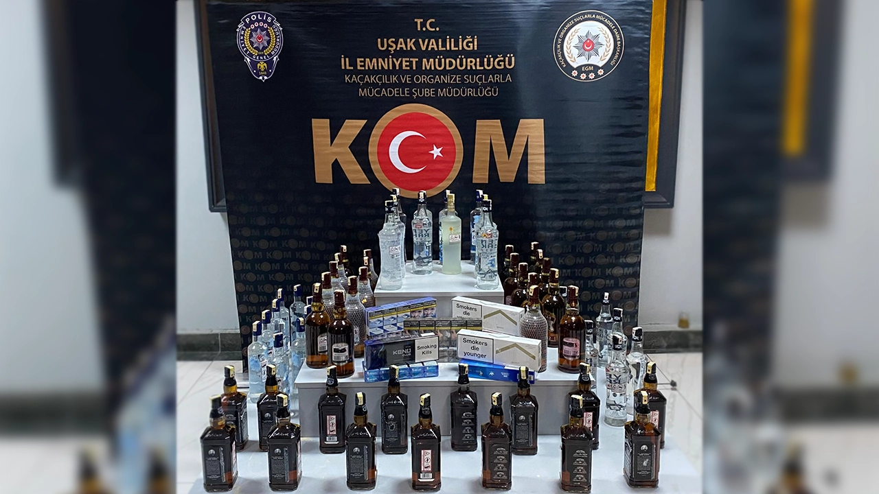 Uşak'ta Çok Sayıda Sahte İçki Ele Geçirildi