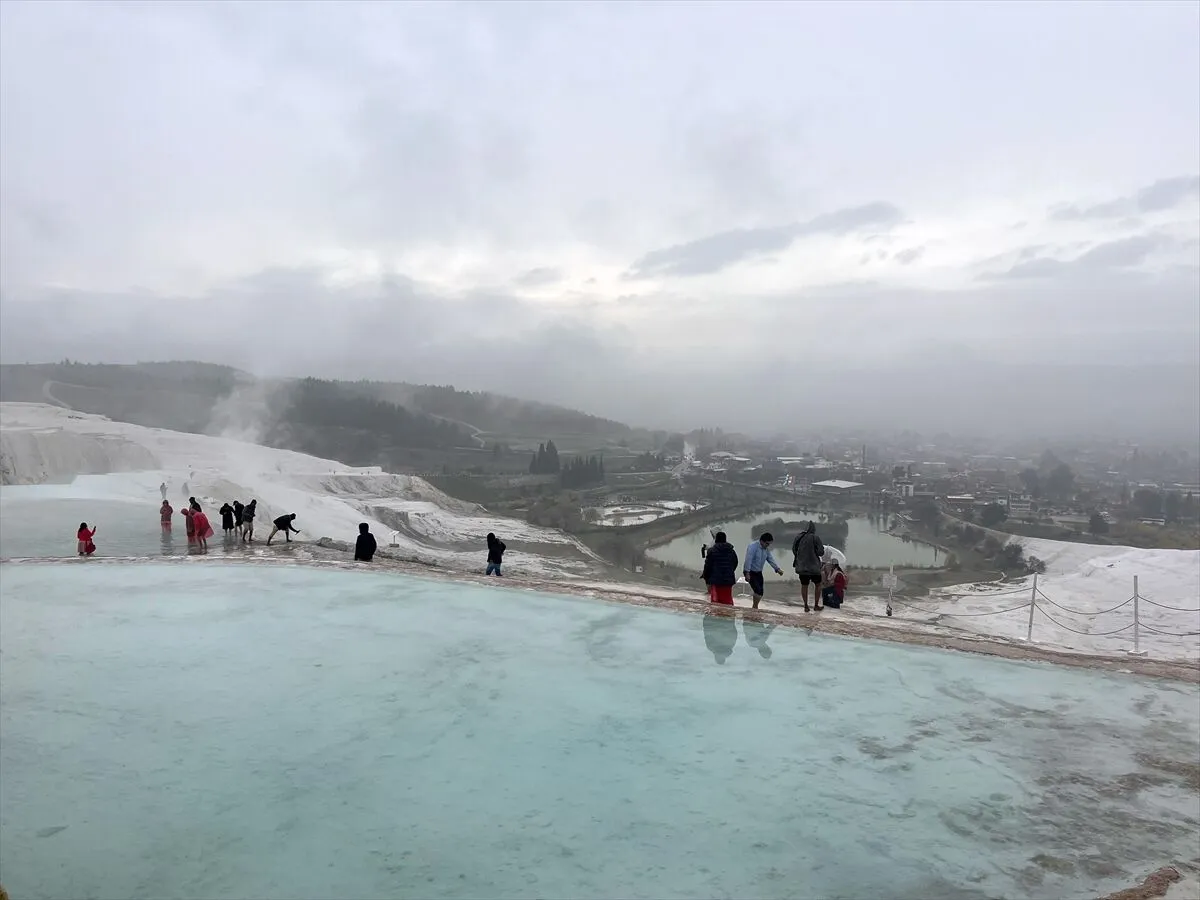 Uşaklıların Favorisi Pamukkale’de Oteller Doldu Taştı