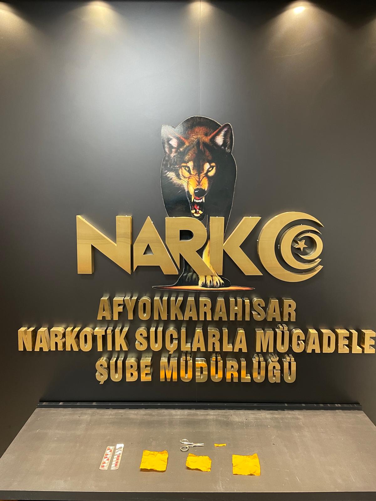 Afyonkarahisar'da uyuşturucu operasyonunda 1 zanlı tutuklandı