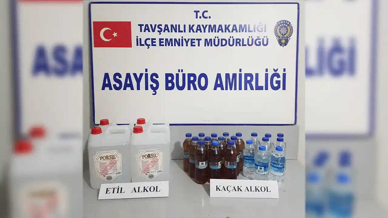 Kütahya'da sahte içki operasyonunda bir şüpheli yakalandı