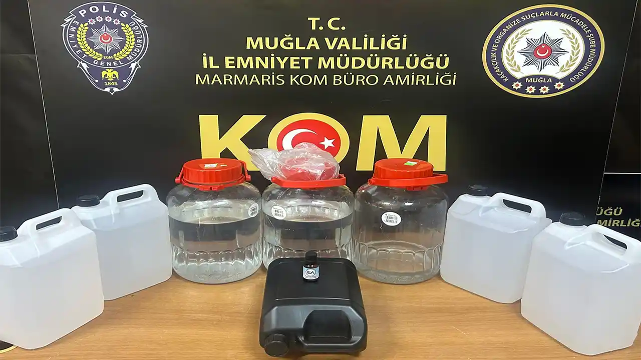 Muğla'da 164 litre kaçak etil alkol ele geçirildi