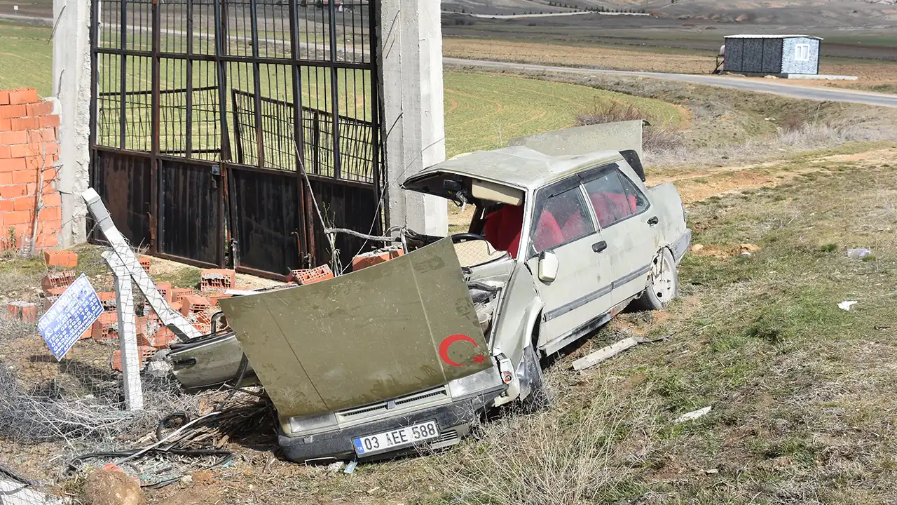 Afyonkarahisar'da otomobilin direğe çarpması sonucu 1 kişi öldü, 6 kişi yaralandı