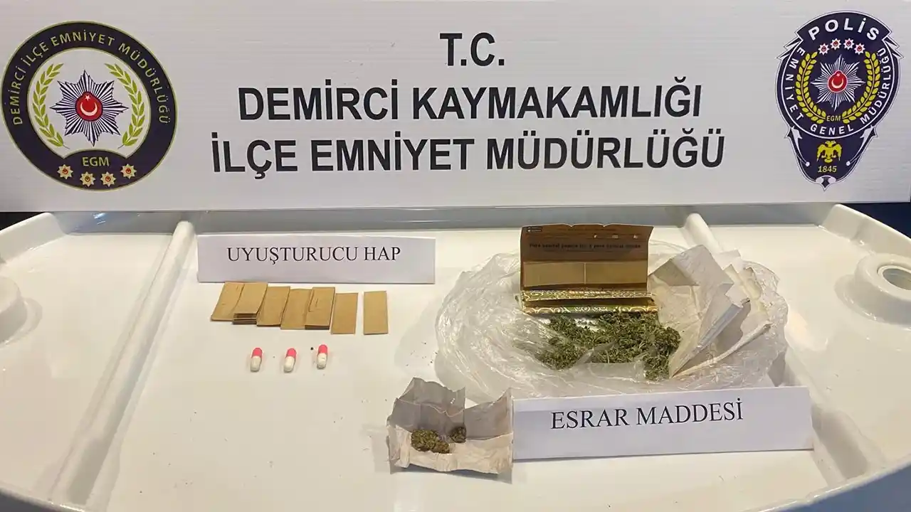 Demirci'de uyuşturucuyla yakalanan şüpheli tutuklandı