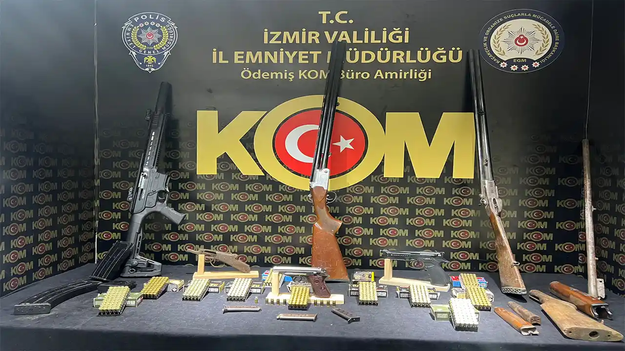 Ödemiş'te ruhsatsız silah operasyonunda 1 şüpheli yakalandı