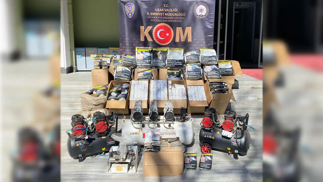 Uşak’ta 43 Bin Kaçak Makaron Ele Geçirildi