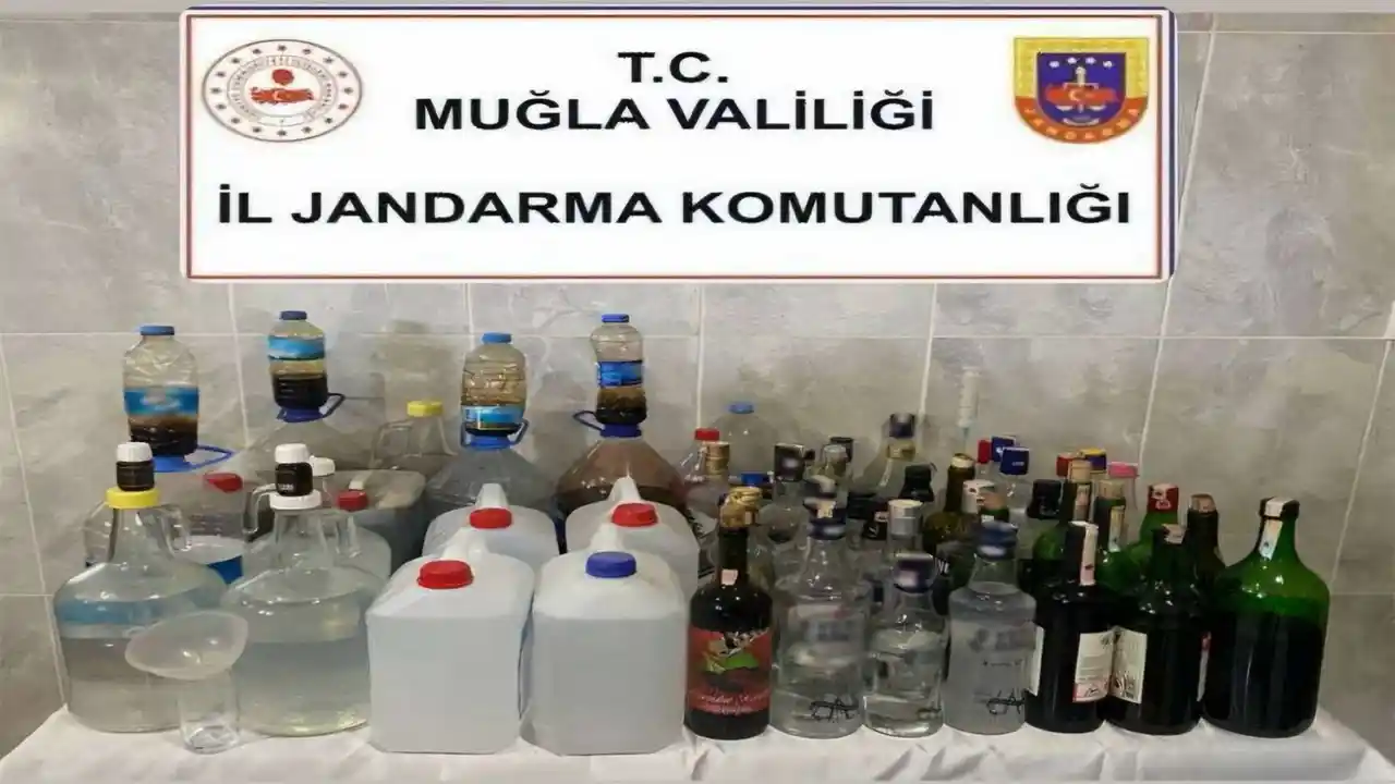 Muğla'da kaçak içki operasyonunda 1 şüpheli gözaltına alındı