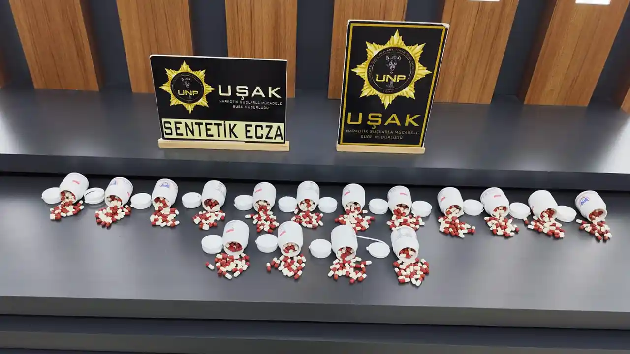 Uşak’ta 901 Adet Sentetik Ecza Hap Ele Geçirildi