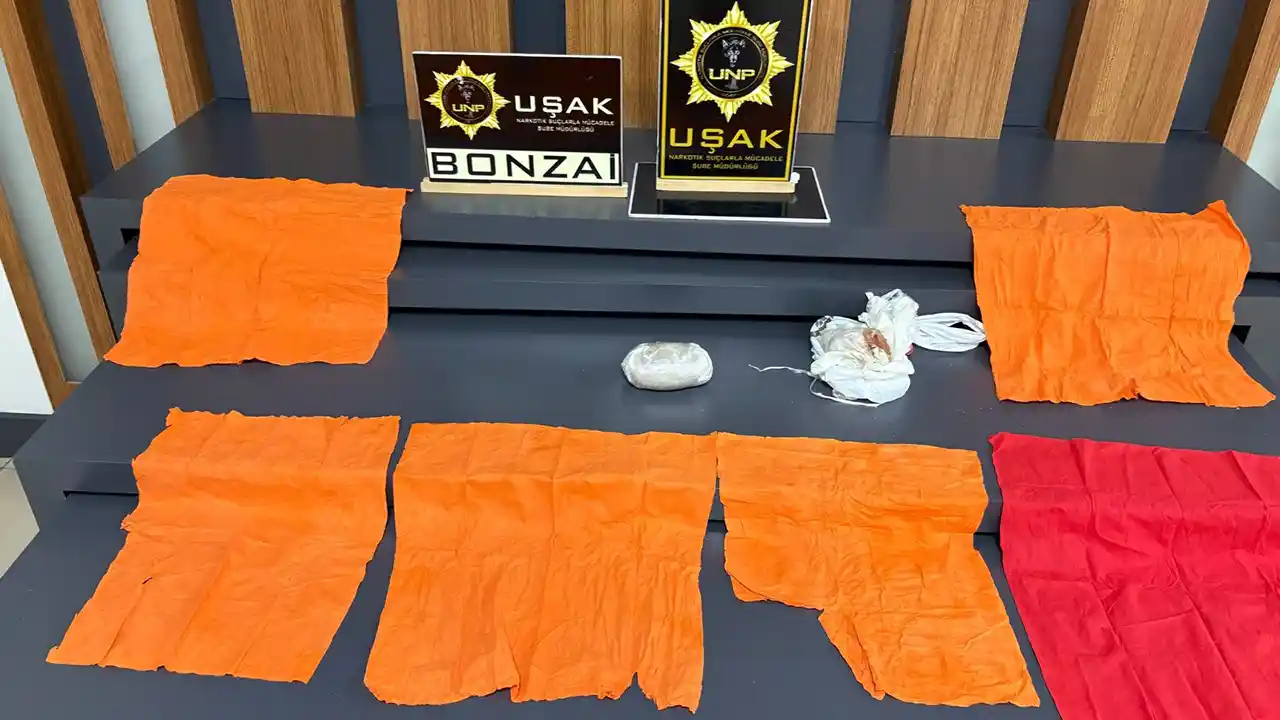 Uşak'ta 4.577 kullanımlık bonzai ve esrarla yakalanan şüpheli tutuklandı