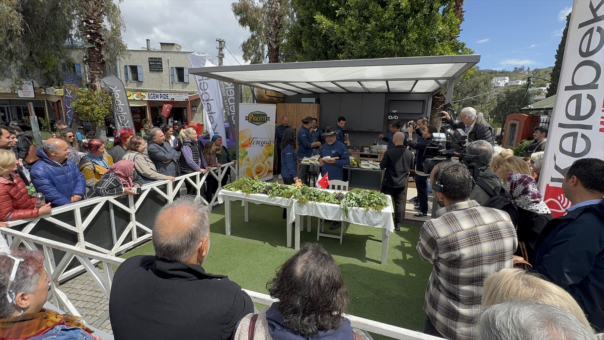 Bodrum'da düzenlenen 6. Acı Ot Festivali'nde yöresel lezzetler tanıtıldı
