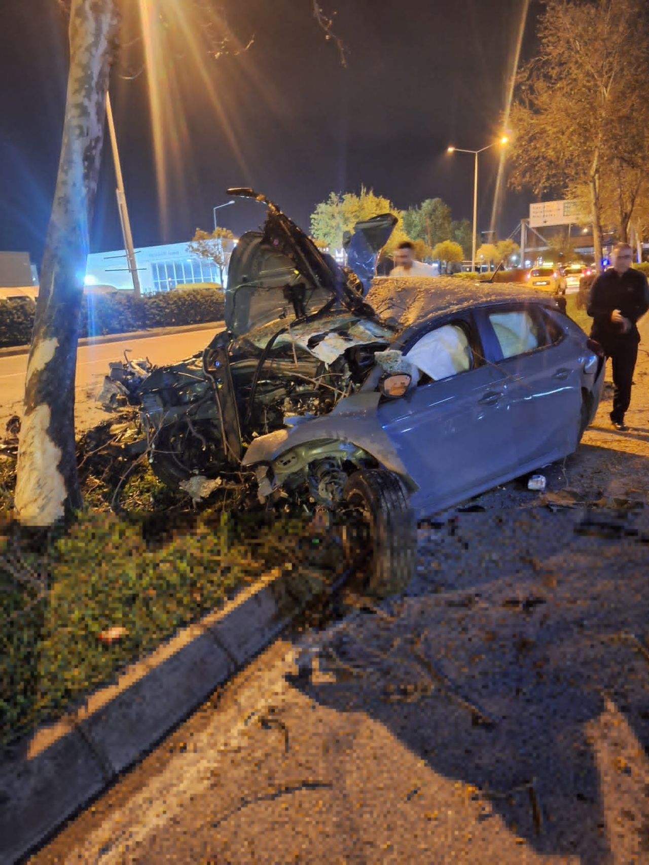 İzmir'de ağaca çarpan otomobilin sürücüsü öldü