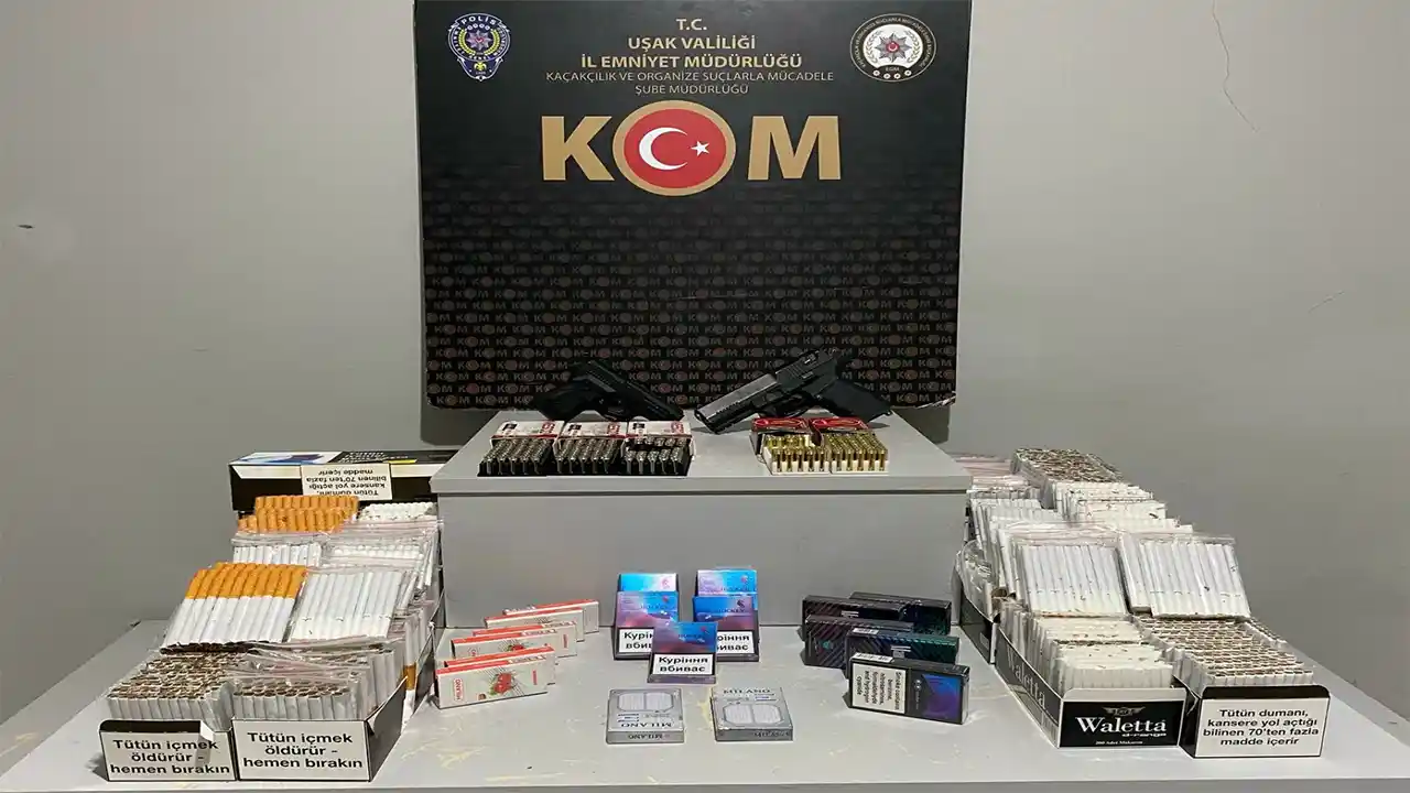 Uşak’ta Yüklü Miktarda Kaçak Tütün Yakalandı