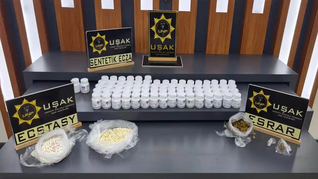 Uşak'ta 3.795 Sentetik Hap Ele Geçirildi