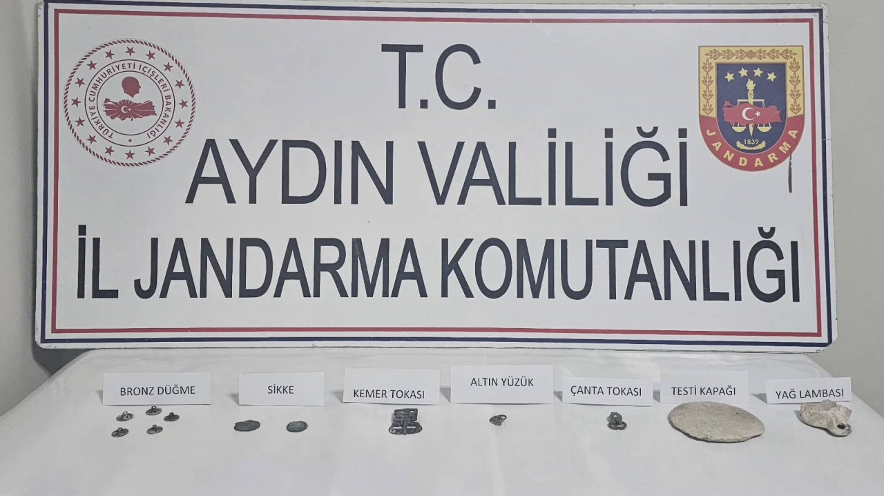 Aydın'da tarihi eser operasyonunda 4 şüpheli yakalandı