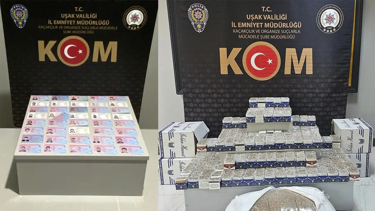 Uşak’ta Kaçakçılık ve Sahtecilik Operasyonu: 2 Tutuklama