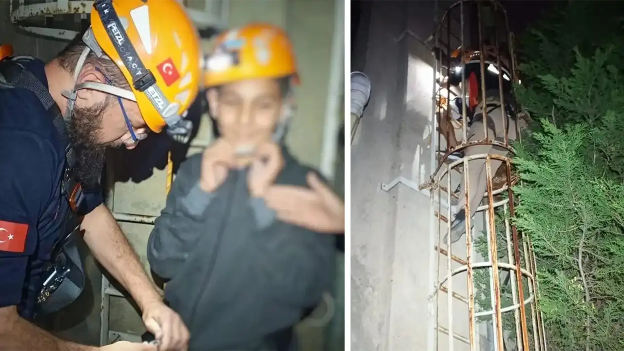 Su Deposu Üzerinde Mahsur Kalan Çocuk Kurtarıldı