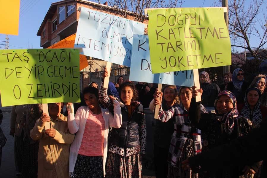 Keşkek Şenliği'nde köylülerden 'Taş ocağı kapatılsın' yürüyüşü