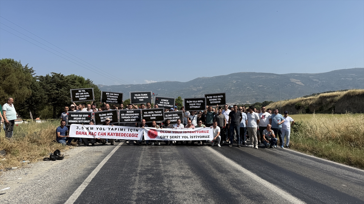İzmir'de işçiler kazada ölen arkadaşları için eylem yaptı
