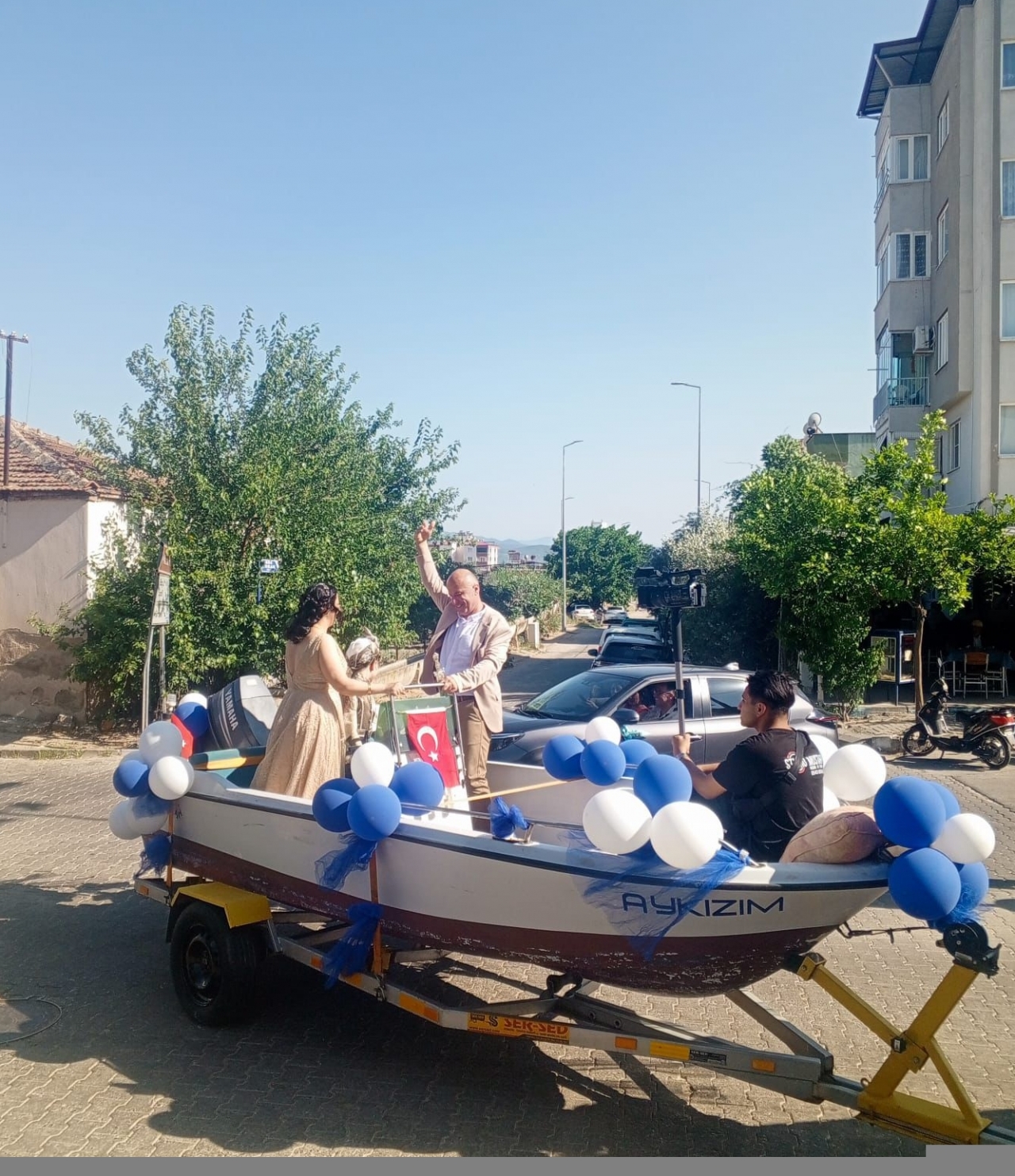 Aydın'ın Nazilli ilçesinde sünnet konvoyu tekneyle yapıldı