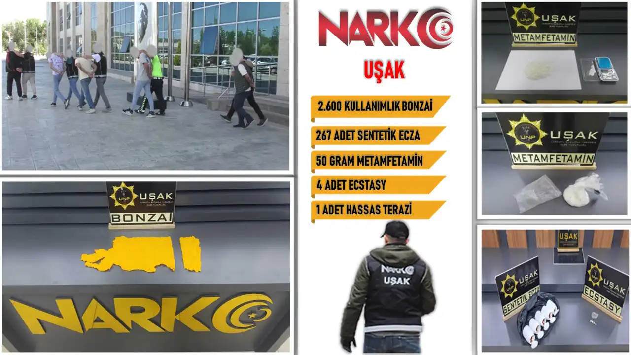 Uşak'ta 4 Zehir Taciri Cezaevini Boyladı