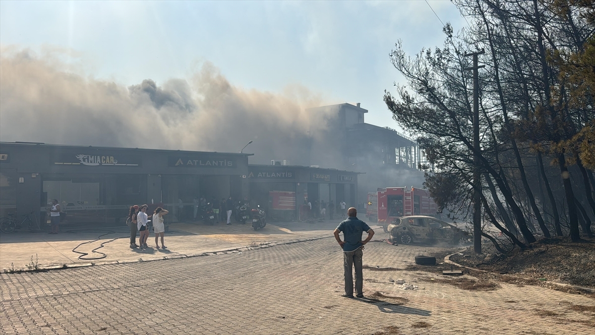 İzmir'de çöplükte başlayıp ormanlık alana sıçrayan yangına müdahale ediliyor