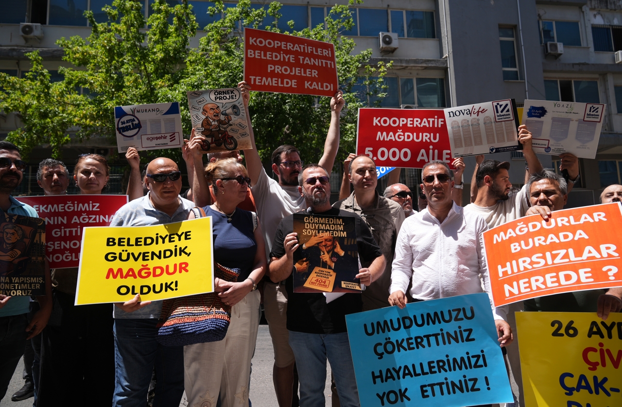 Kooperatif mağdurlarından İzmir Büyükşehir Belediyesine yönelik yolsuzluk soruşturmasına ilişkin açıklama