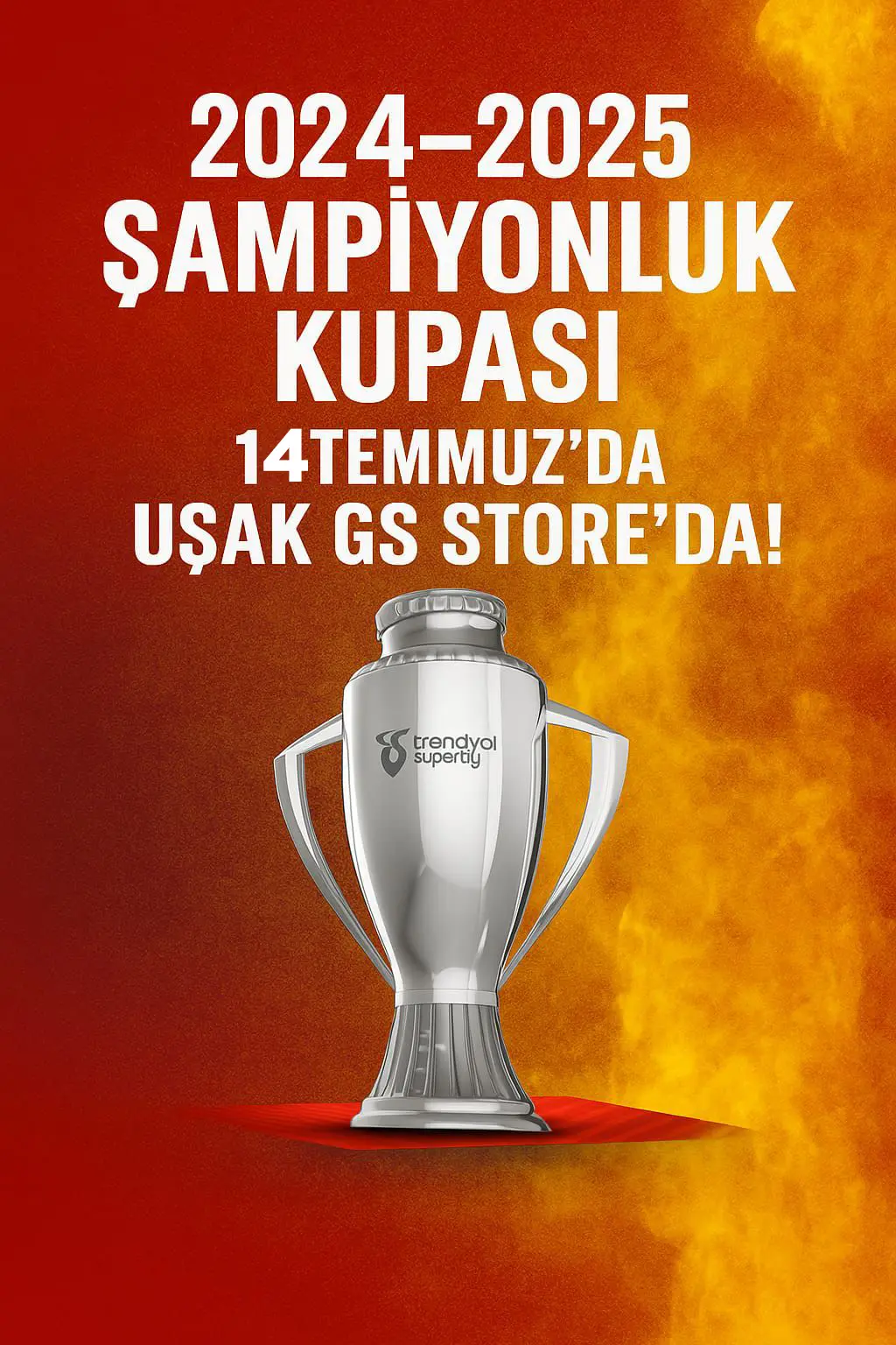 Galatasaray’ın Şampiyonluk Kupası Uşak’a Geliyor!