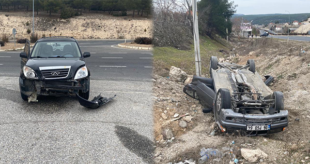 Uşak'ta iki otomobilin çarpışması sonucu 5 kişi yaralandı