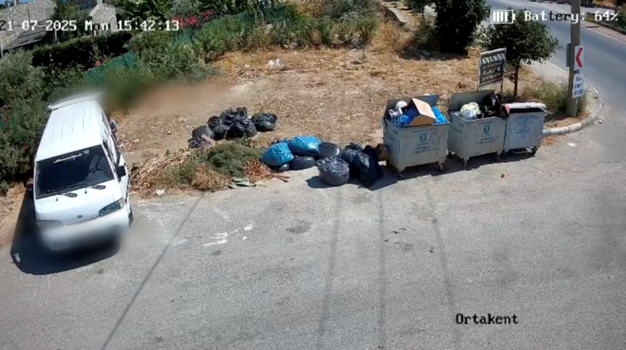 Bodrum'da çevreyi kirletenlere kameralarla tespit edilip cezai işlem uygulandı