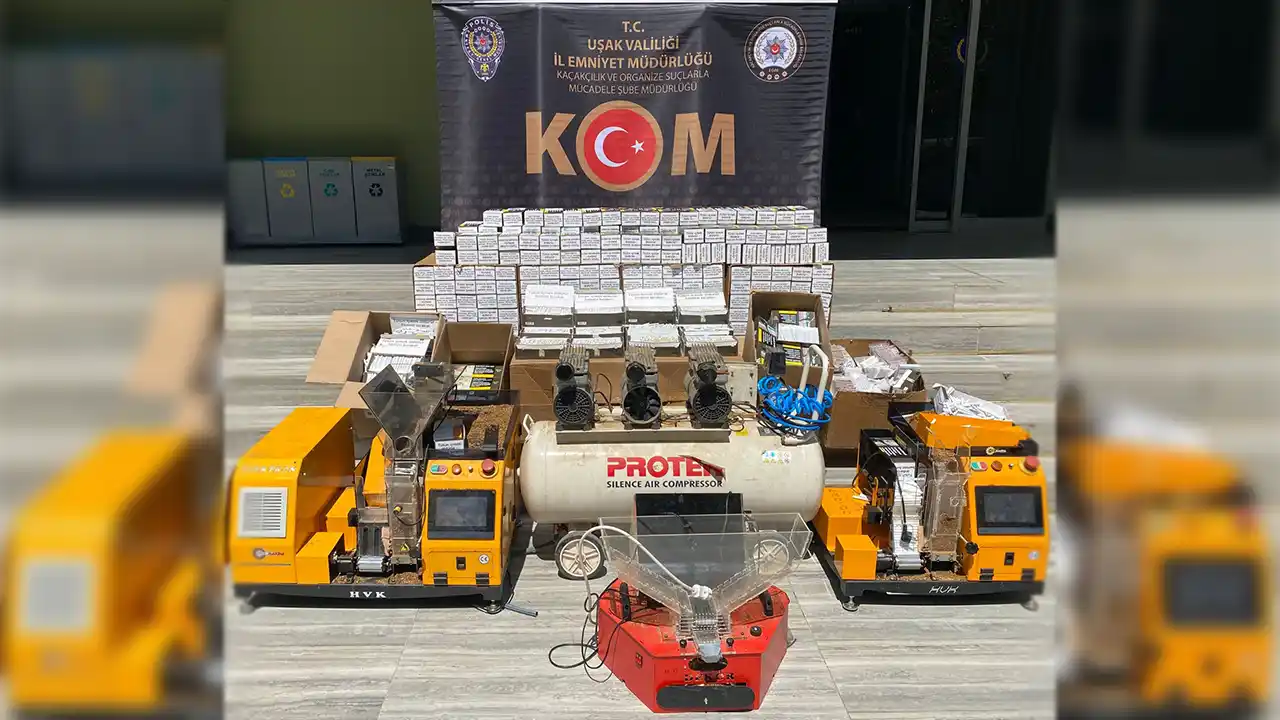 Uşak'ta 77 Bin Adet Kaçak Makaron Yakalandı