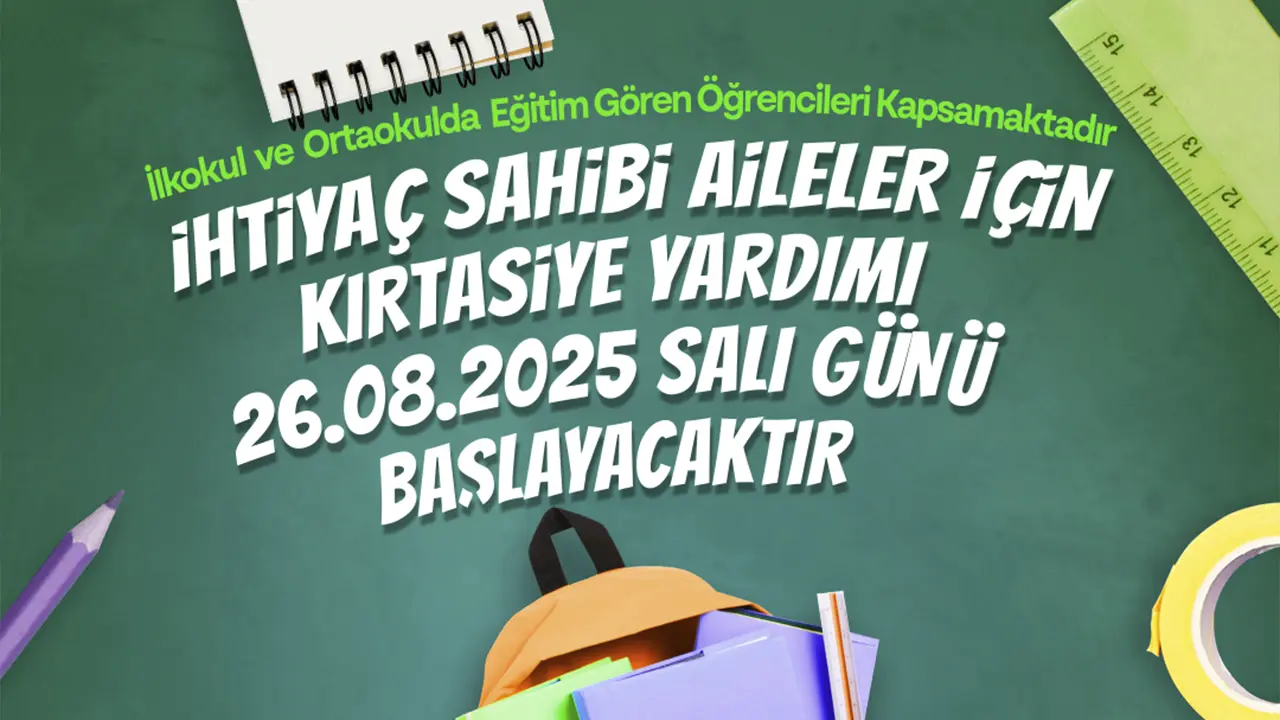 Uşak Belediyesi’nden İhtiyaç Sahibi Ailelere Kırtasiye Desteği