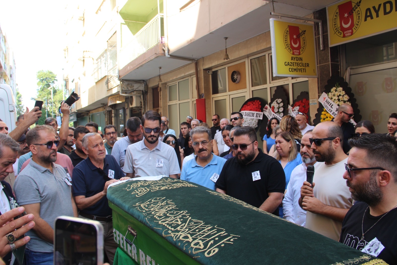 Aydın'da vefat eden gazeteci için tören düzenlendi