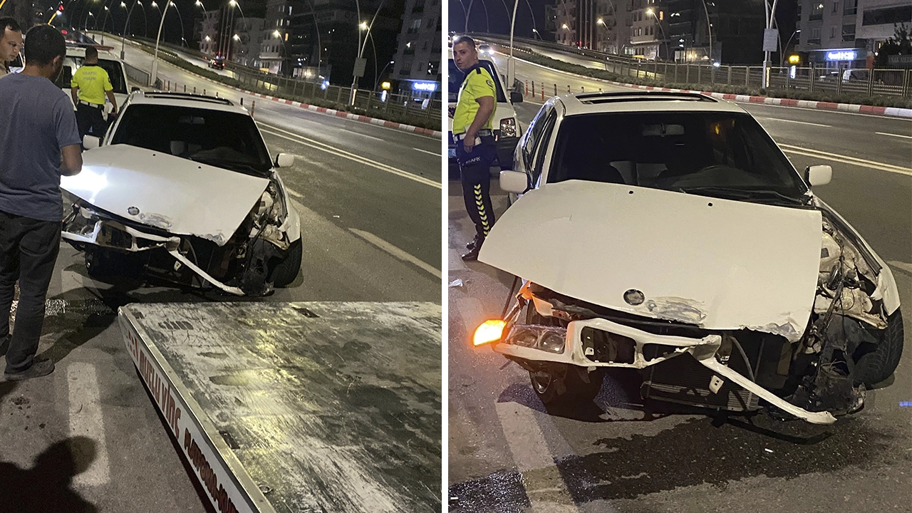 Uşak’ta Alkollü Sürücü Makas Atarken Kaza Yaptı
