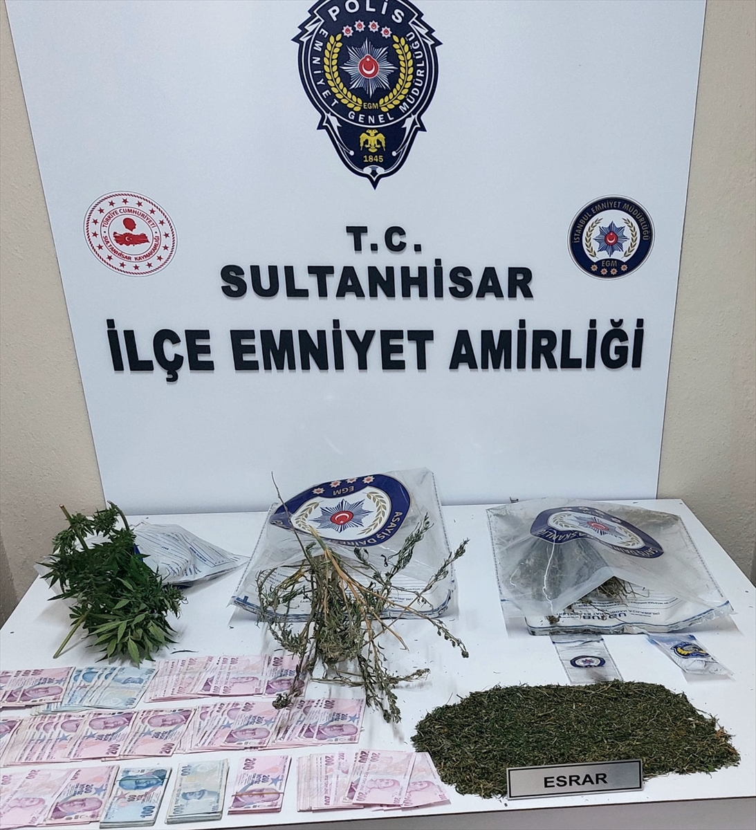 Sultanhisar'da evinde uyuşturucu bulunan kişi gözaltına alındı