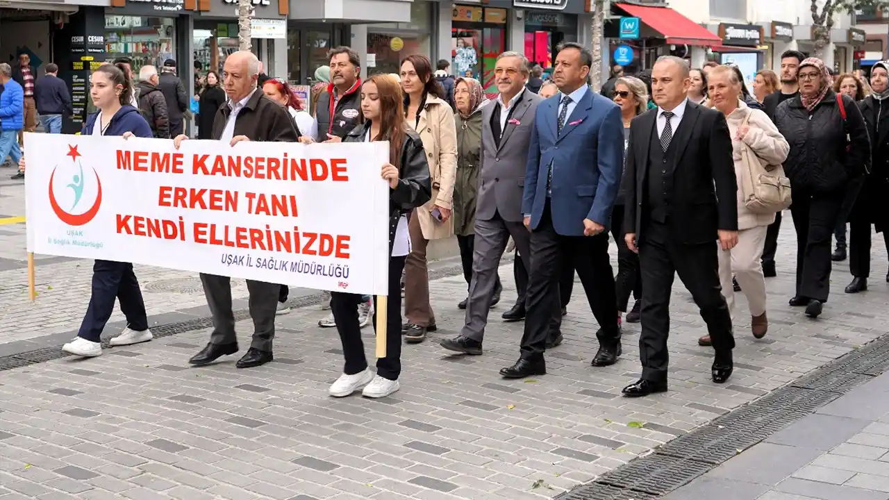 Uşak’ta Meme Kanseri Farkındalık Yürüyüşü Düzenlendi