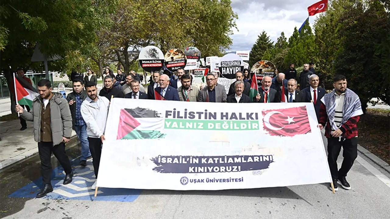 Uşak Üniversitesi’nden Gazze’ye Destek: “İnsanlık İçin Kardeşlik Yürüyüşü