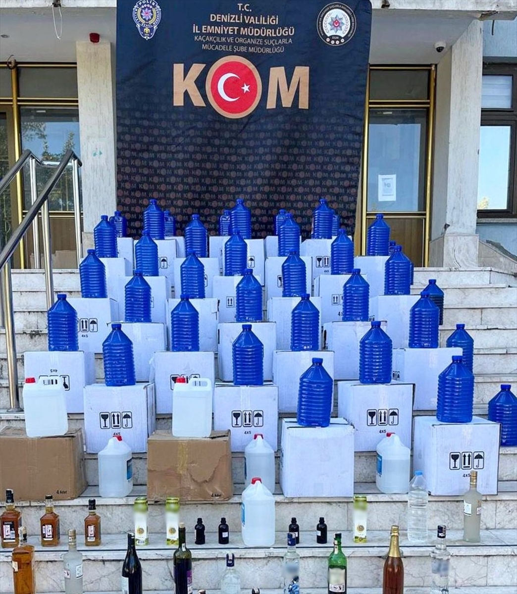 Denizli'de 642 litre etil alkol ele geçirildi